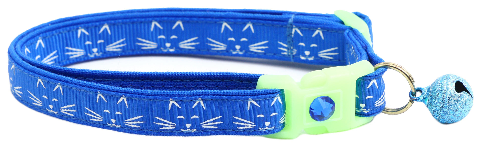 Glowing Cat Faces Breakaway Cat Collar-6