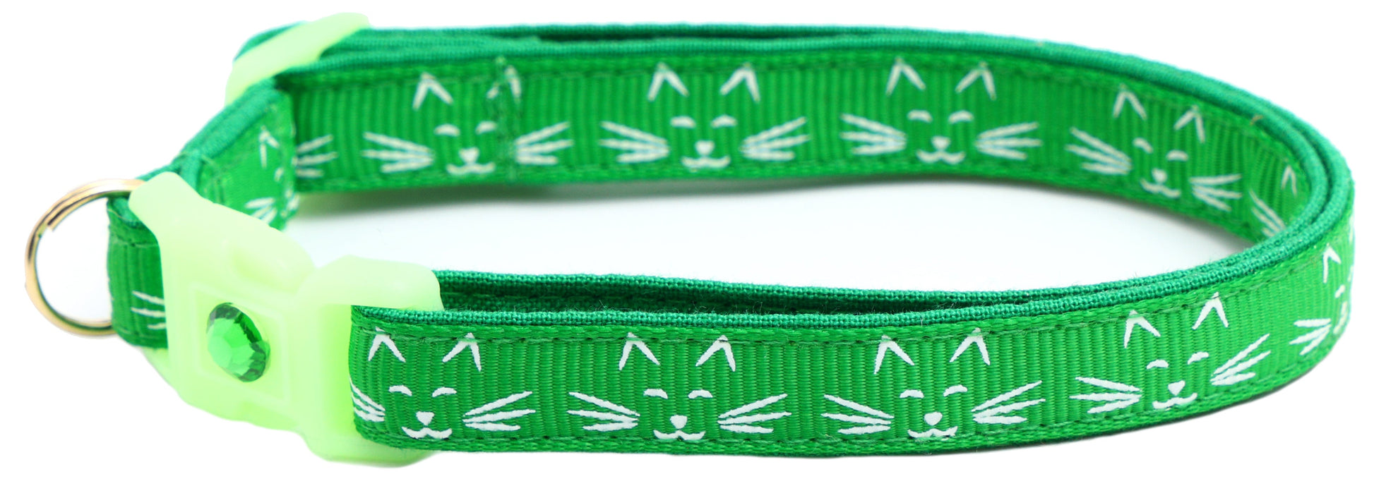 Glowing Cat Faces Breakaway Cat Collar-38