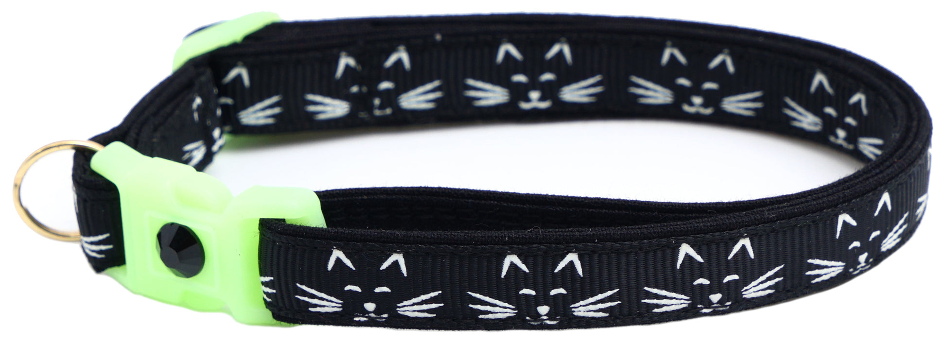 Glowing Cat Faces Breakaway Cat Collar-36