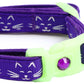 Glowing Cat Faces Breakaway Cat Collar-17