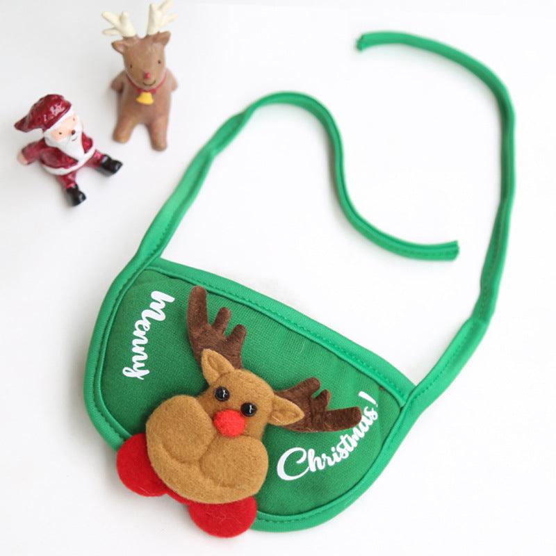 Festive Pet Christmas Hat And Saliva Towel Set - Perfect For Your Furry Friends!-4