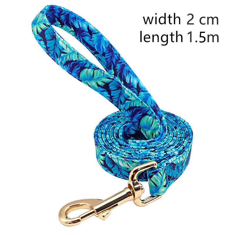 Nylon Floral Dog Walking Rope - Stylish And Sturdy Leash For Your Pup-3