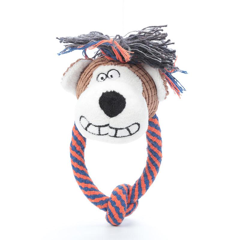 Playful Paws Cotton Rope Toys - Interactive Dog Teeth Cleaning And Sound Grinding Pet Toys-1