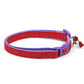 Purple Squiggles on Red Cat Collar-4