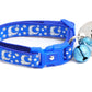 Silver Moons and Stars on Sapphire Blue Cat Collar-4
