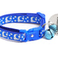 Silver Moons and Stars on Sapphire Blue Cat Collar-6